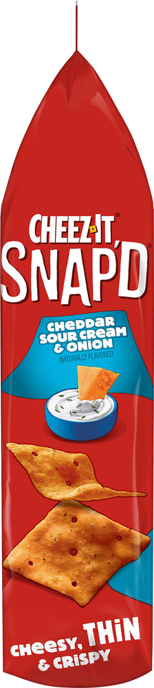 Cheez-It Snap'd Cheesy Baked Snacks, Cheddar Sour Cream & Onion