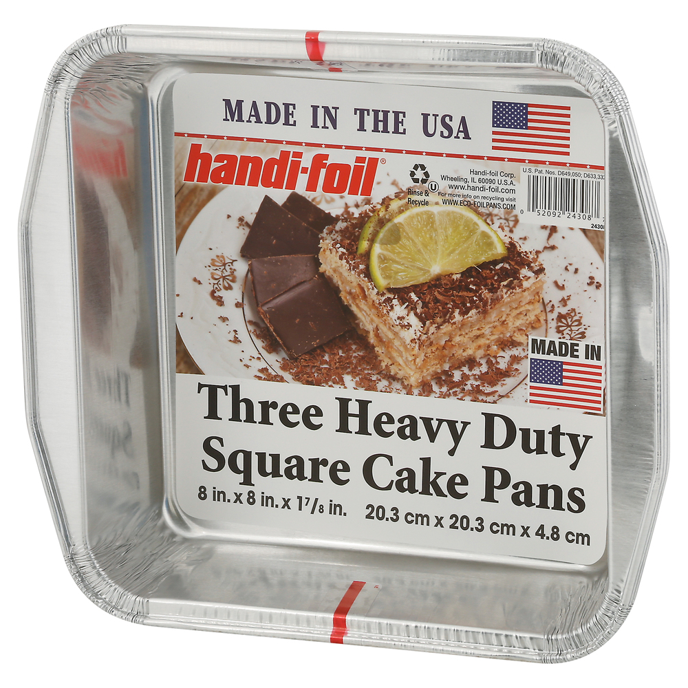HandiFoil Cake Pans, Square, Heavy DutyFrontRightElevated