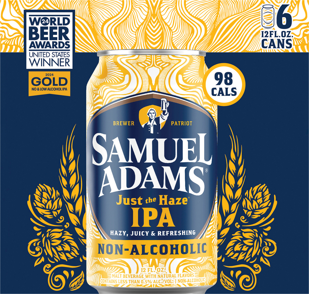 Samuel Adams Beer, IPA, NonAlcoholic, Just the HazePlanogramRight