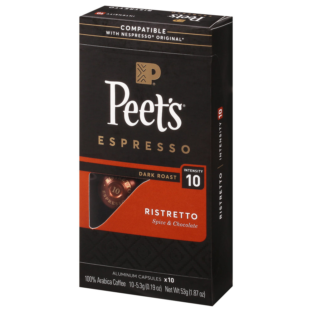 Peet s Coffee Ristretto Intensity 10 Dark Roast Capsules 10ct Capsules