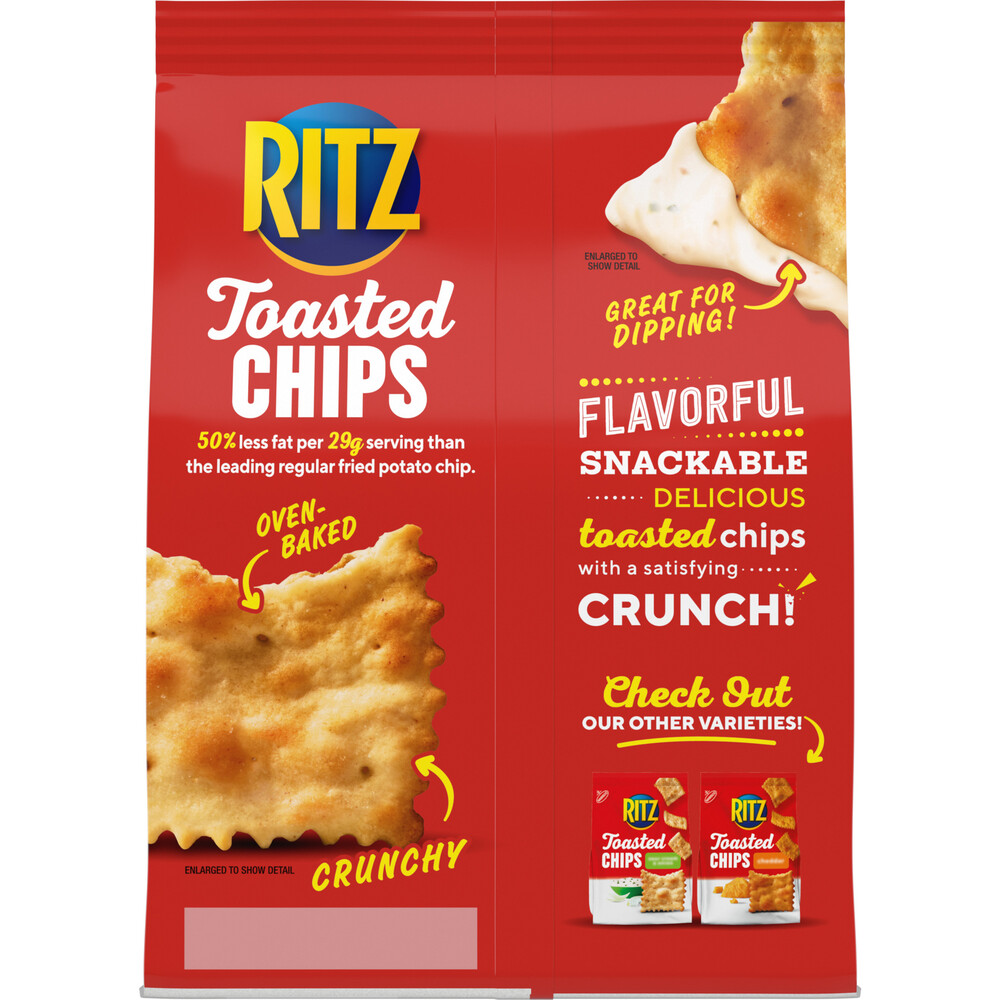 RITZ Toasted Chips Original Crackers, 8.1 ozPlanogramBack