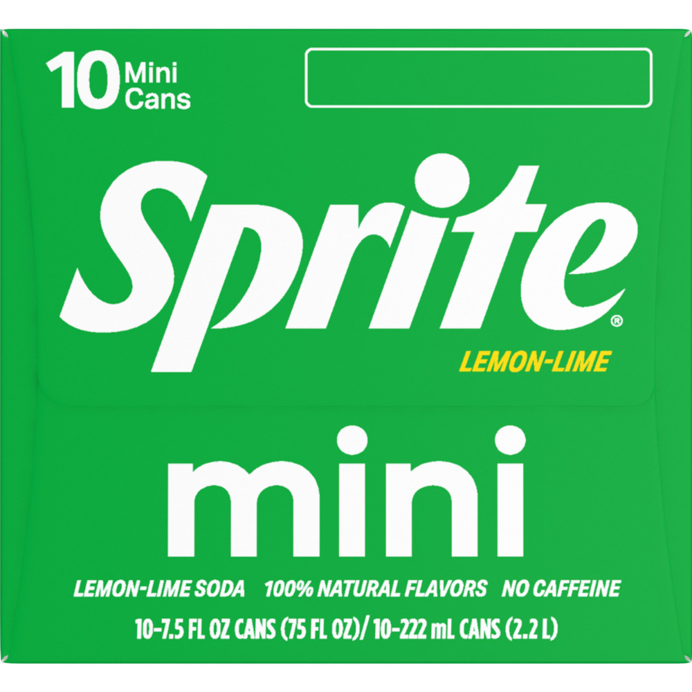 Sprite Lemon-Lime Caffeine Free Soda Soft Drink Fridge Pack Mini Cans ...