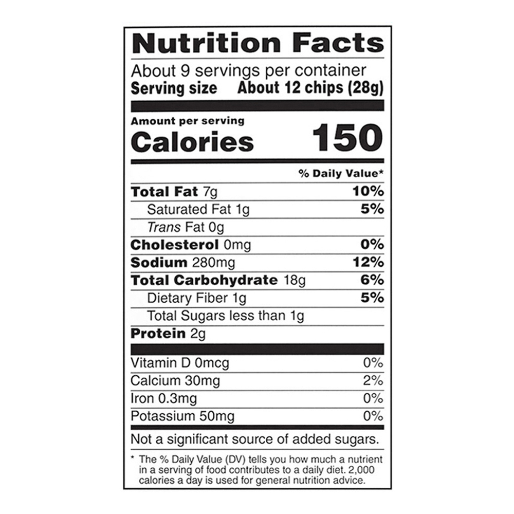 Doritos Tortilla Chips Spicy Sweet Chili Flavored Nutrition Facts