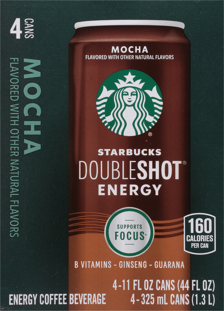 Starbucks Doubleshot Coffee Beverage, Energy, MochaPlanogramBack