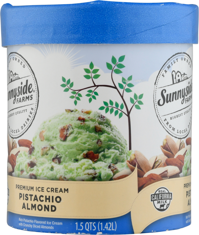 Sunnyside Farms Ice Cream Pistachio Almond Premium