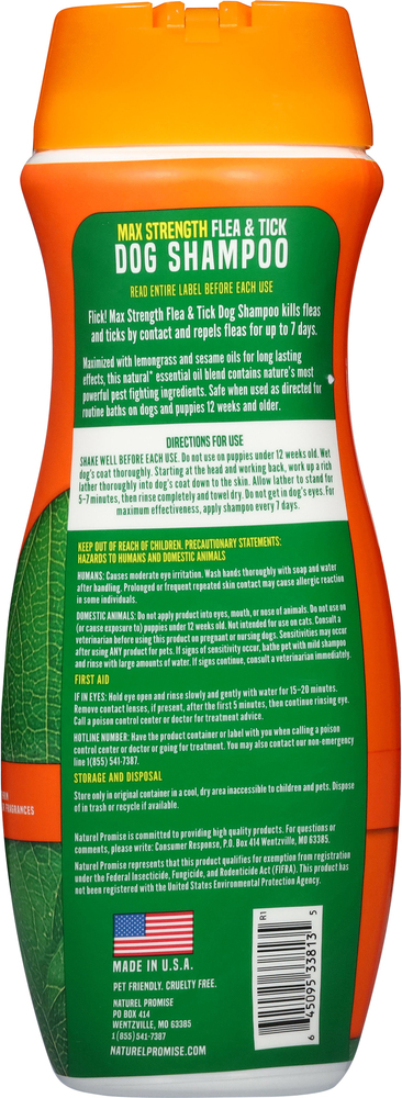 Flick Dog Shampoo Max Strength Flea Tick