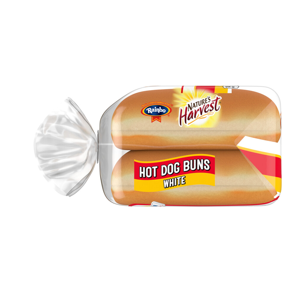 Rainbo Nature's Harvest Hot Dog Buns, White