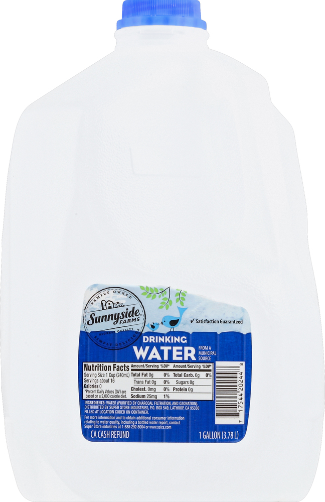 LOW CARB PROTEIN DRINK: a gallon of distilled water/a packet of
