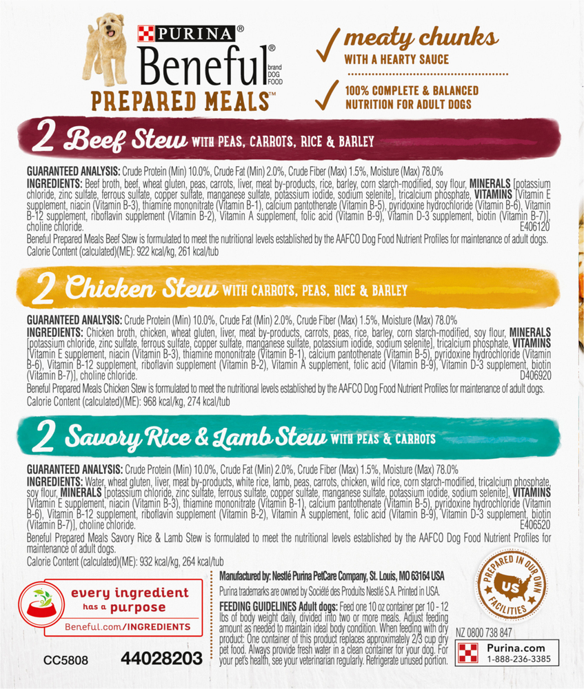 Beneful dog food nutrition facts hotsell