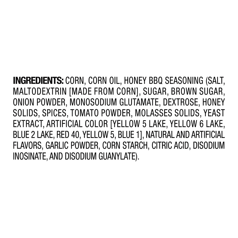Fritos Flavor Twists Corn Snacks Honey BBQ Flavored Ingredients