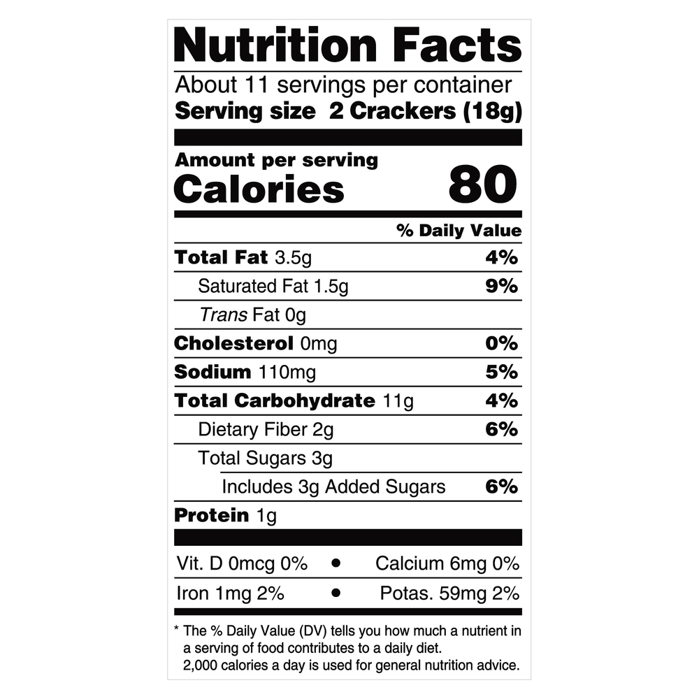 Carr's Crackers, Whole Grain, Whole WheatNutritionFacts