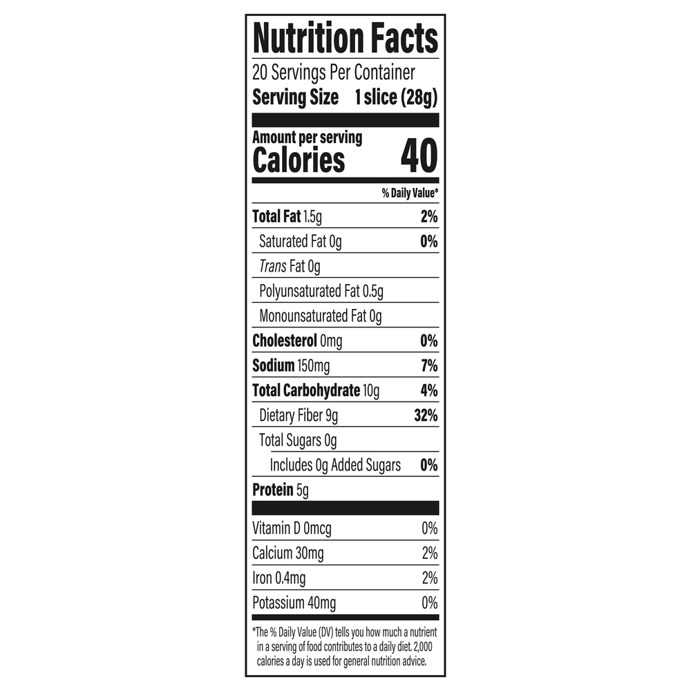 Oroweat Bread Keto Superior Nutrition Facts