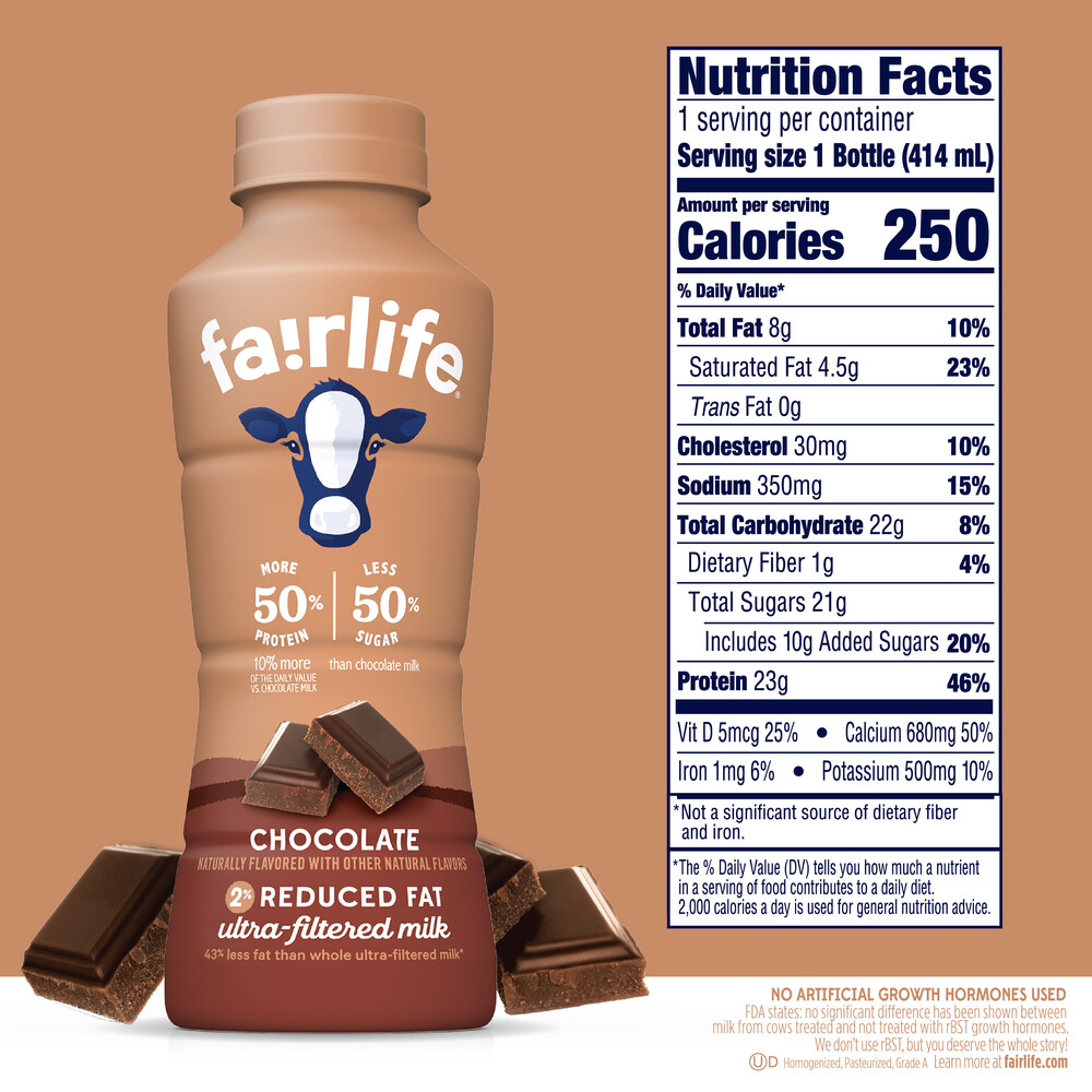 Fairlife Chocolate 2 Ultra Filtered Milk Nutrition Facts