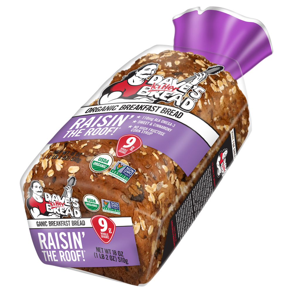 Dave's Killer Bread Breakfast Bread, Organic, Raisin the RoofFront