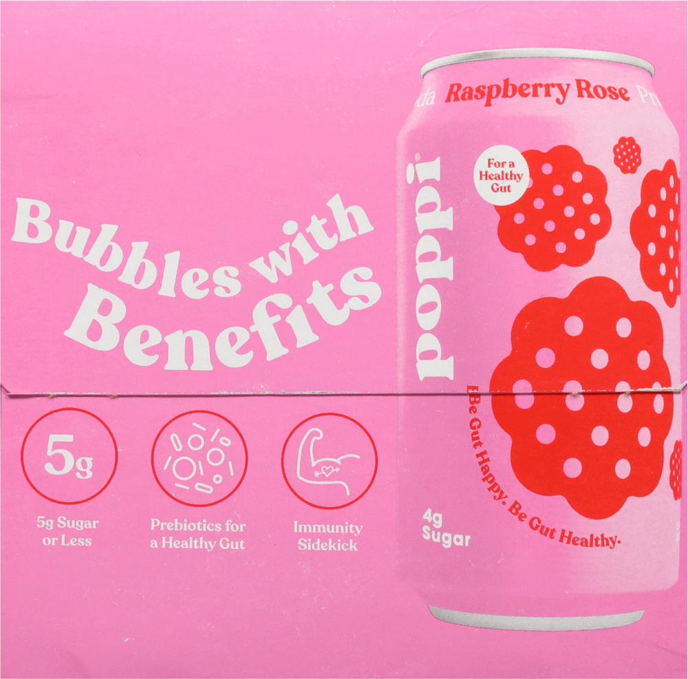 Poppi Raspberry Rose Prebiotic Soda