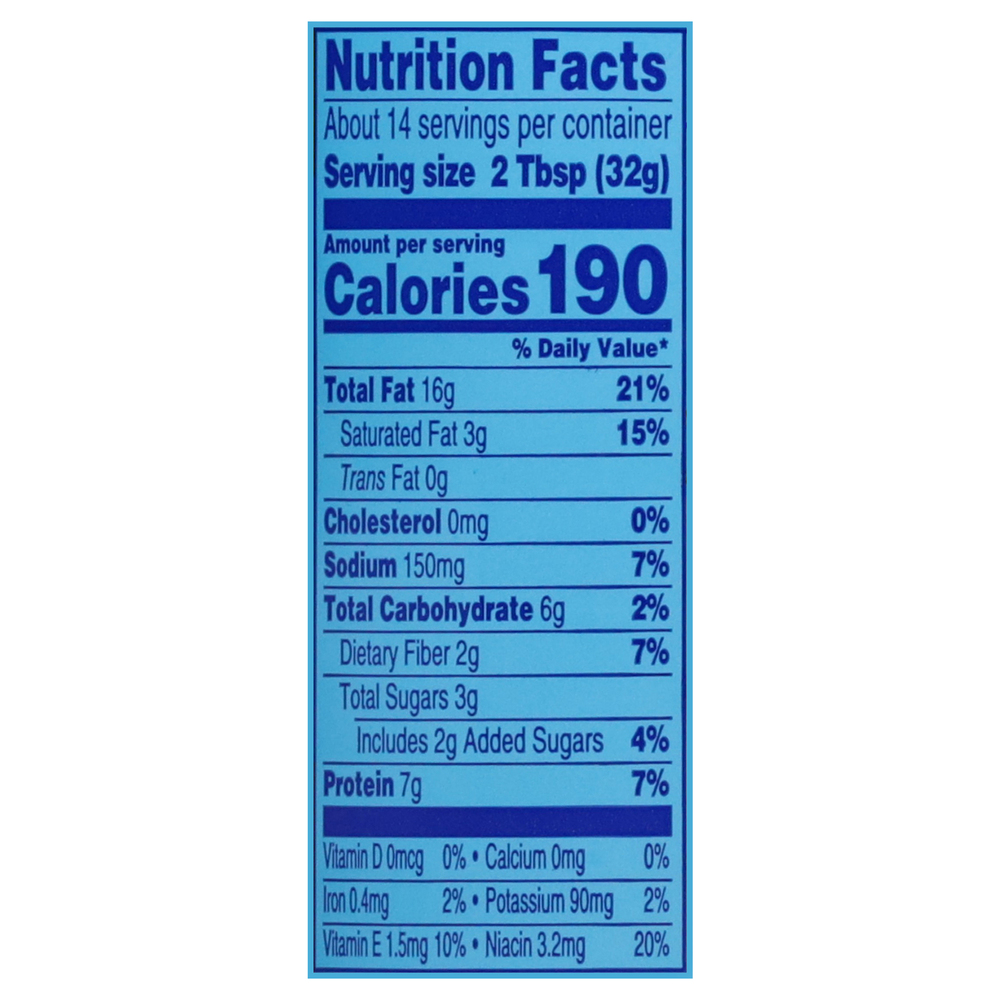 Skippy creamy peanut butter nutrition facts