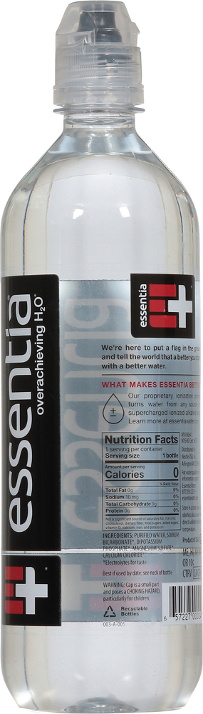 Essentia Purified Water, Ionized Hydration