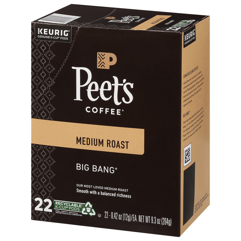 Peet s Coffee Coffee Medium Roast Big Bang K Cup Pods