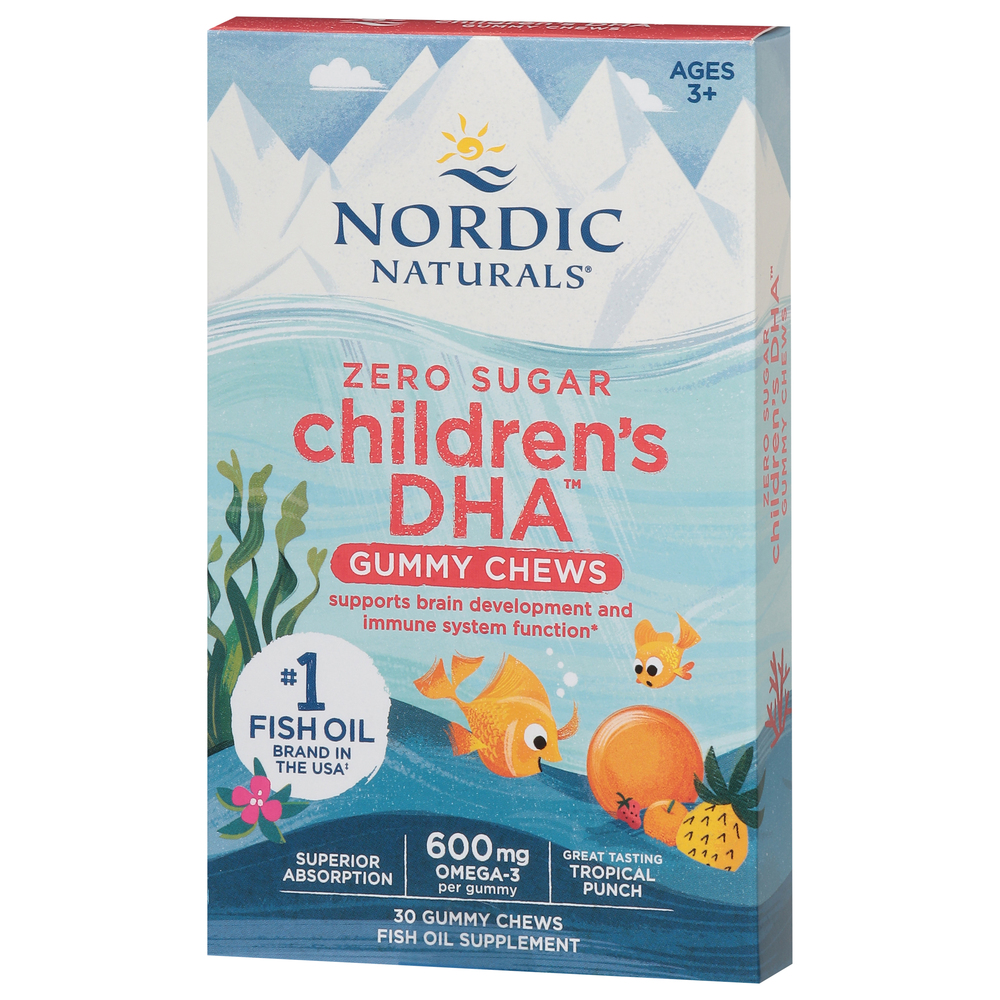 Nordic Naturals Children's DHA, Tropical Punch, Ages 3, Gummy Chews