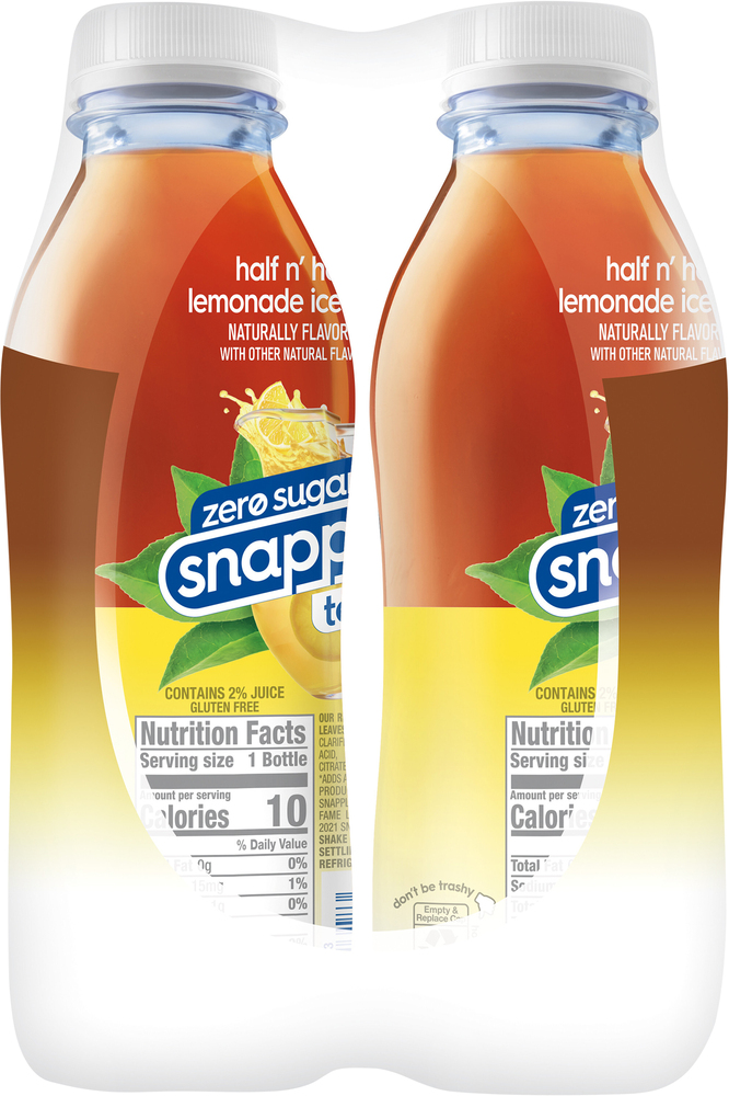 Snapple Lemonade Iced Tea, Zero Sugar, Half N' Half, 6 PackPlanogramRight
