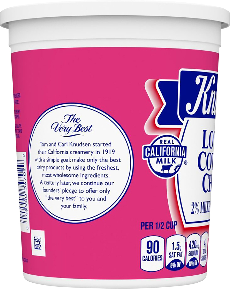 Knudsen Cottage Cheese, Lowfat, 2 Milkfat, Small CurdPlanogramLeft