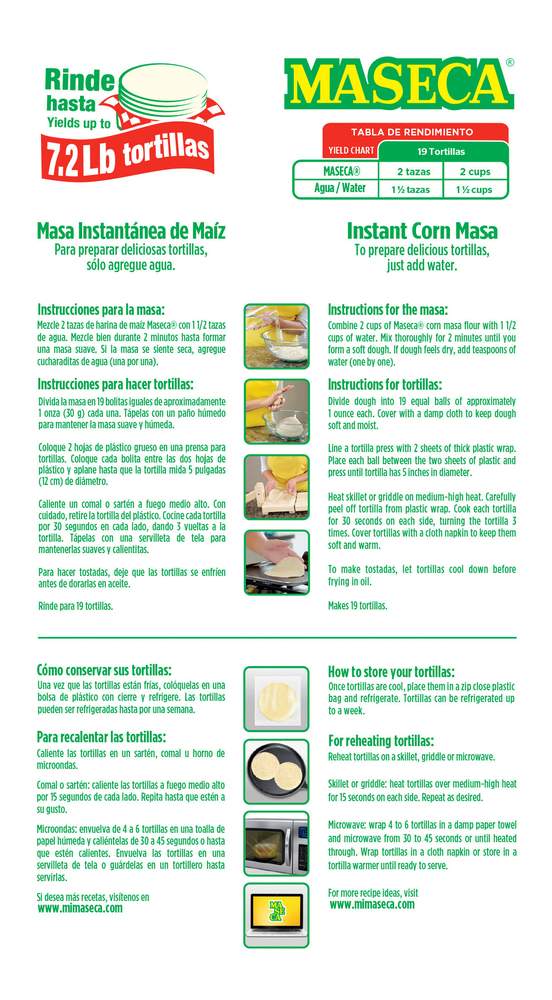 Maseca Corn Masa Flour, Gluten Free, InstantPlanogramBack