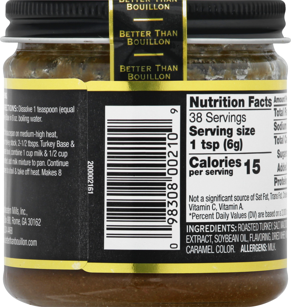 Better Than Bouillon Turkey Base, PremiumPlanogramBack