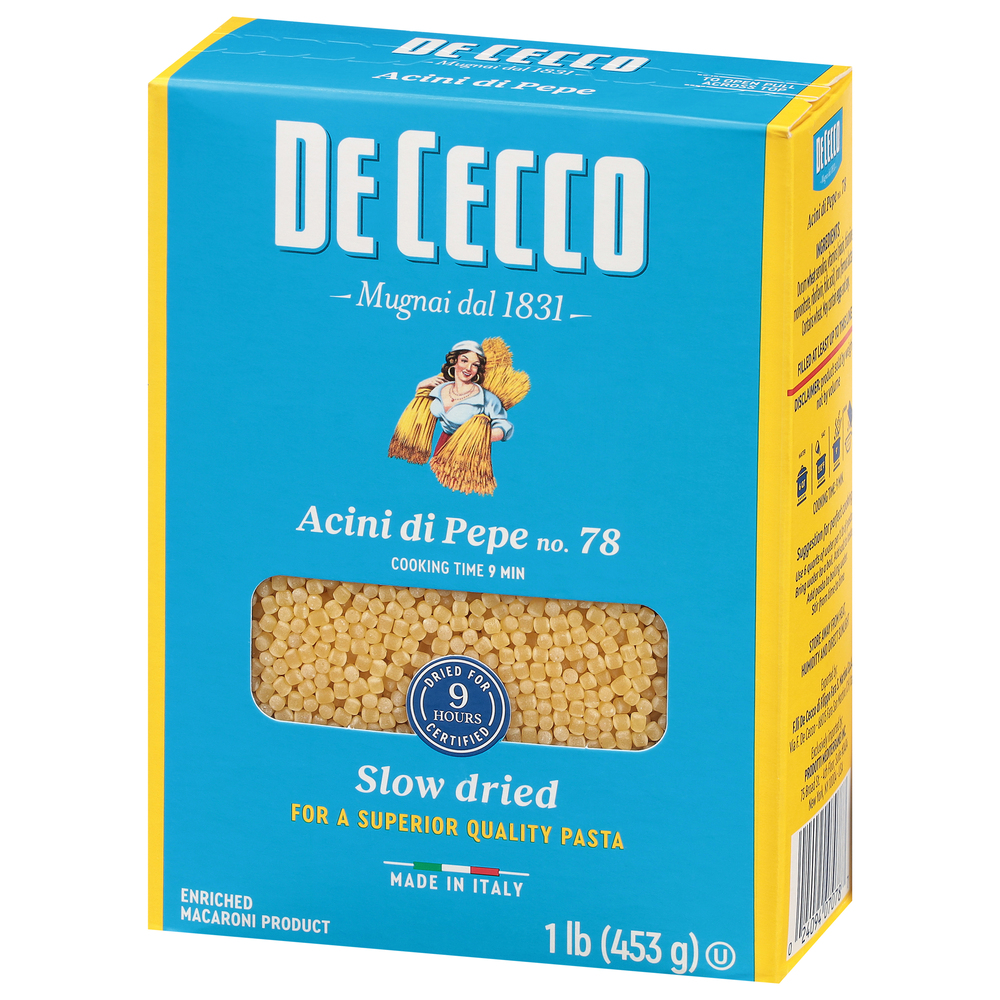 pepeプラカゴ De Cecco Acini di Pepe, No. 78
