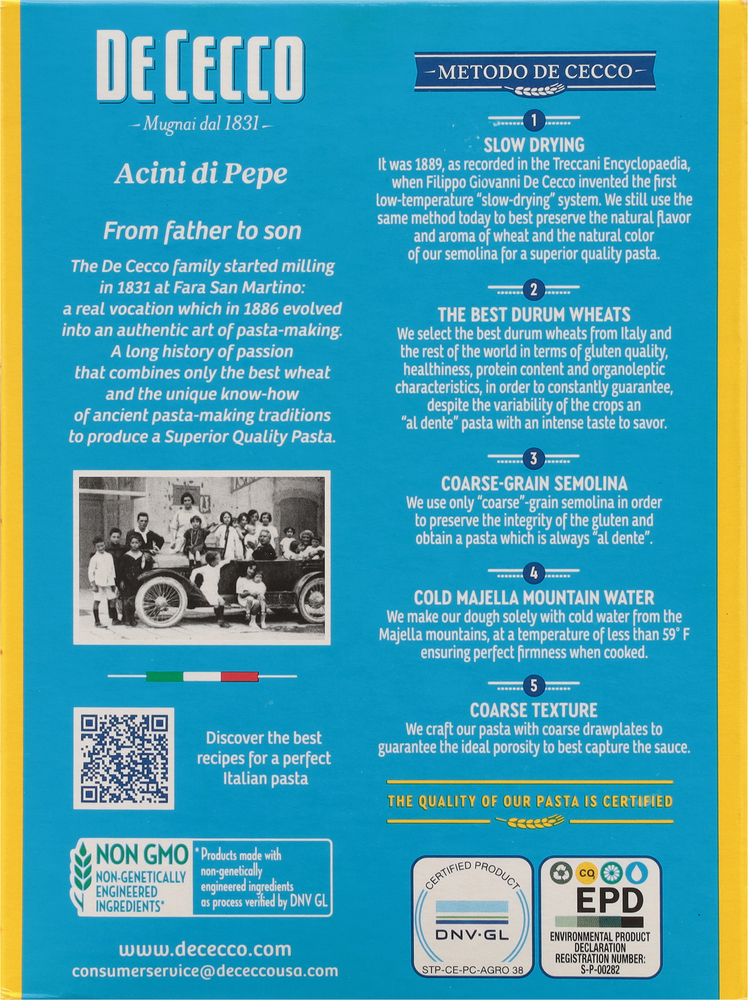 De Cecco Acini di Pepe, No. 78