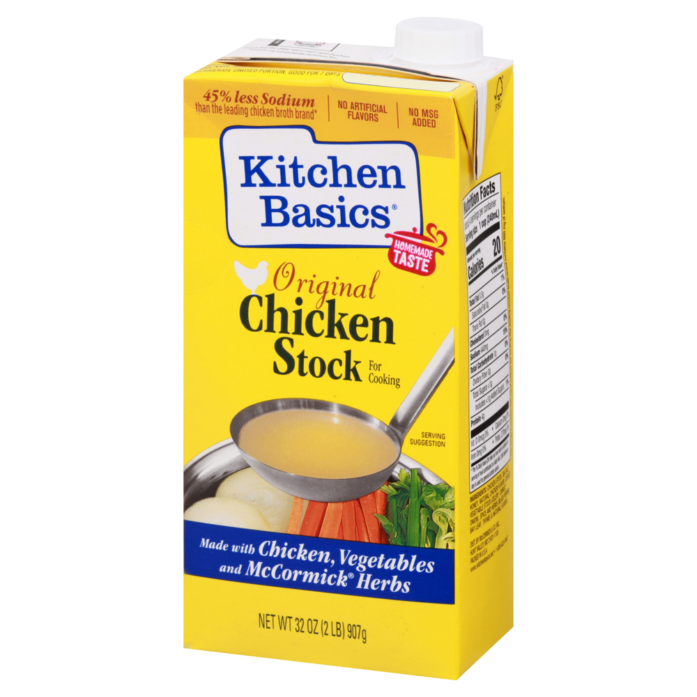 Kitchen Basics Chicken Stock, Original-Front-Right-Elevated