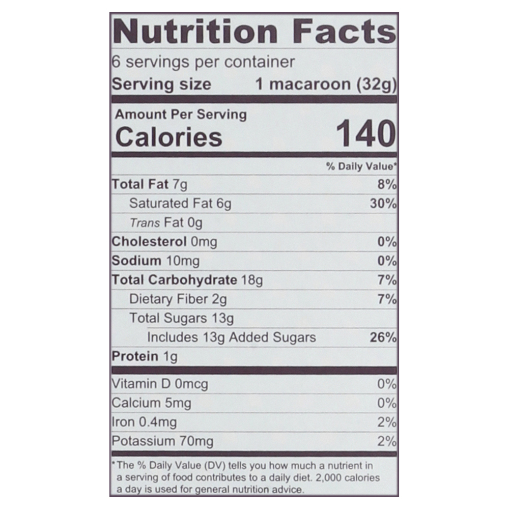 Poppies Macaroons, Belgian CoconutNutritionFacts