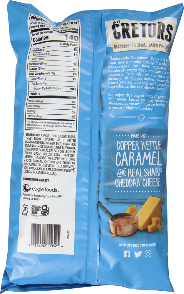 G.H. Cretors Popcorn, Cheese & Caramel Mix