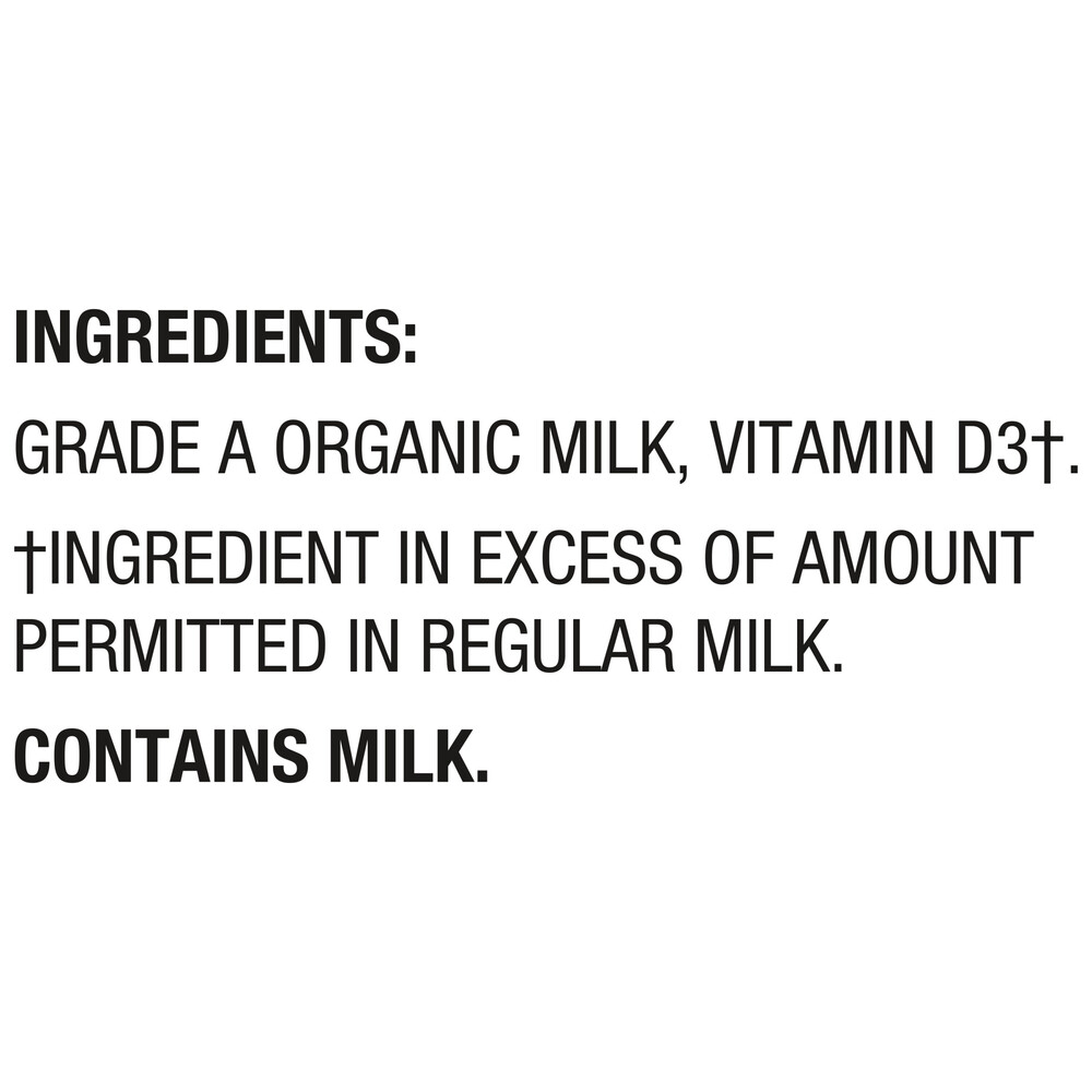 Horizon Organic Milk, OrganicIngredients