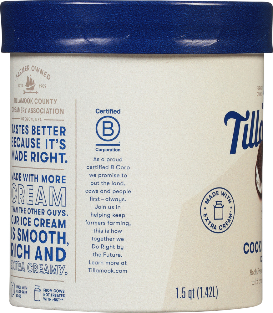 Tillamook Ice Cream, Cookies & CreamPlanogramLeft