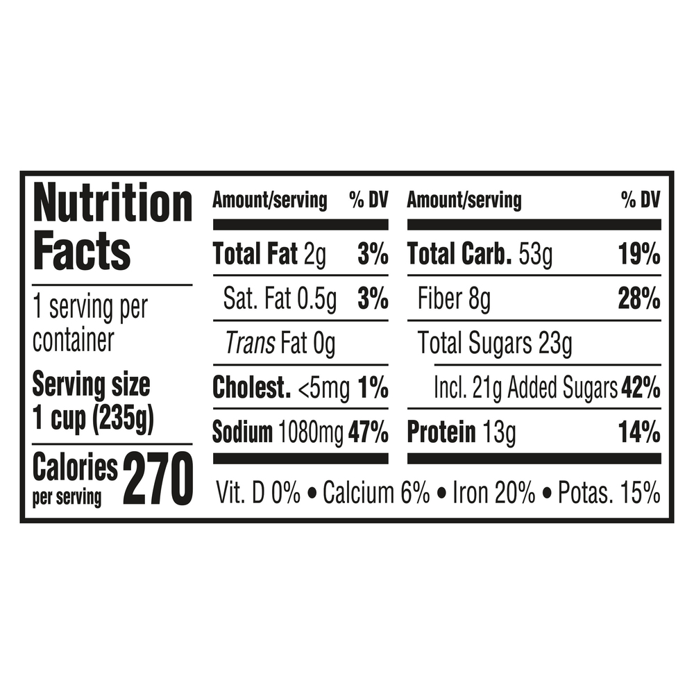 Bush's Best Baked Beans, OriginalNutritionFacts