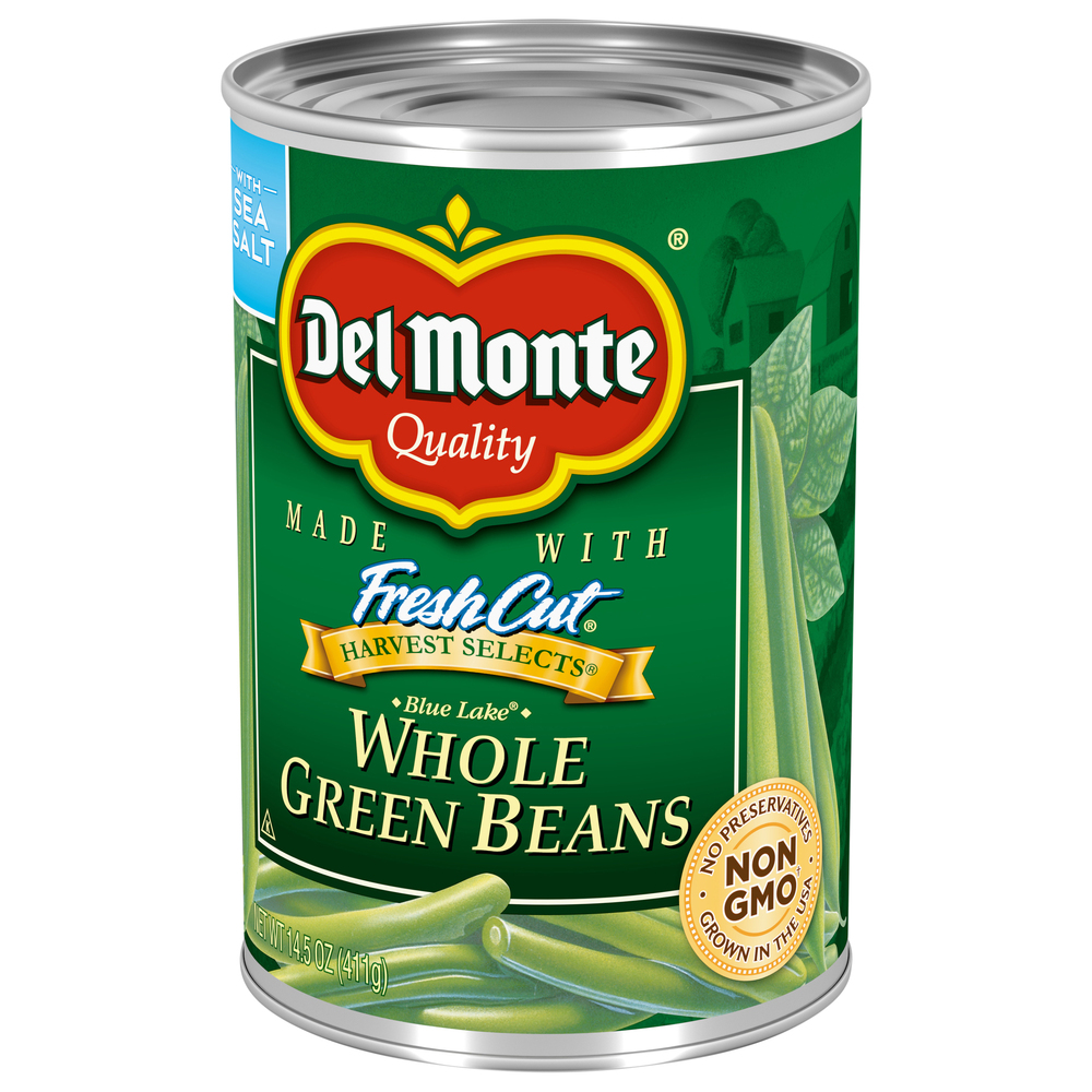 Del Monte Fresh Cut Green Beans, Whole, Blue Lake, Harvest Selects