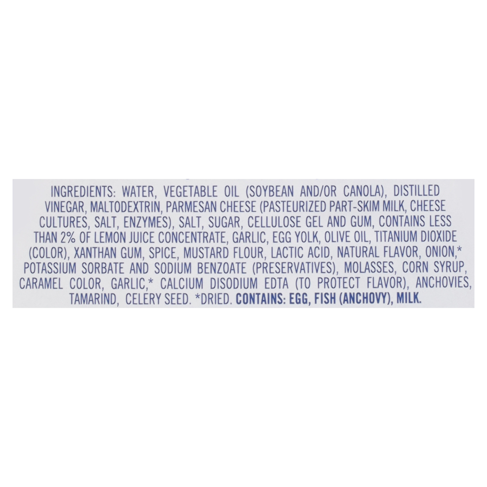 Ken's Steak House Dressing, Lite, Creamy CaesarIngredients