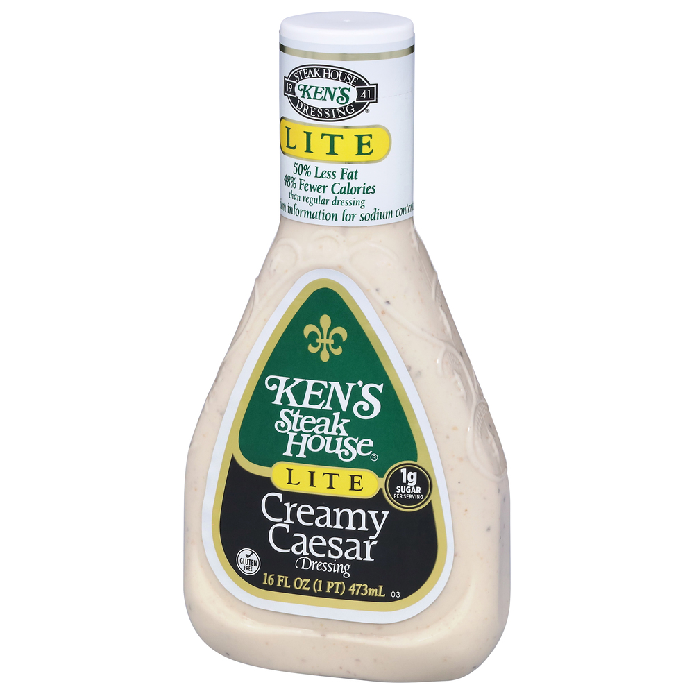 Ken's Steak House Dressing, Lite, Creamy CaesarFrontRightElevated