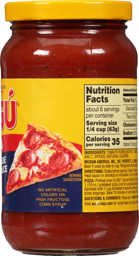 Ragu Sauce, Homemade Style, Pizza