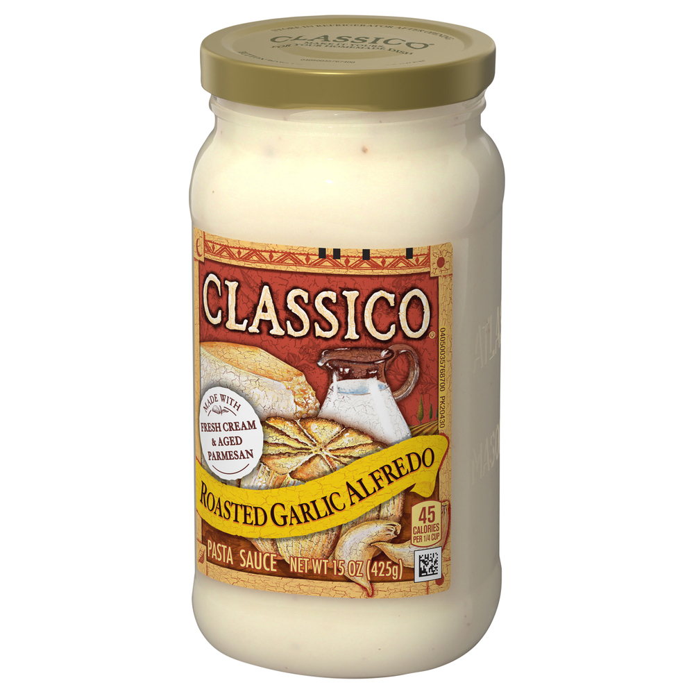 Classico Pasta Sauce, Roasted Garlic AlfredoFrontRightElevated