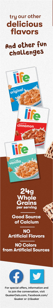 Life Cereal, Multigrain, Chocolate Flavor, Large Size-Planogram-Left