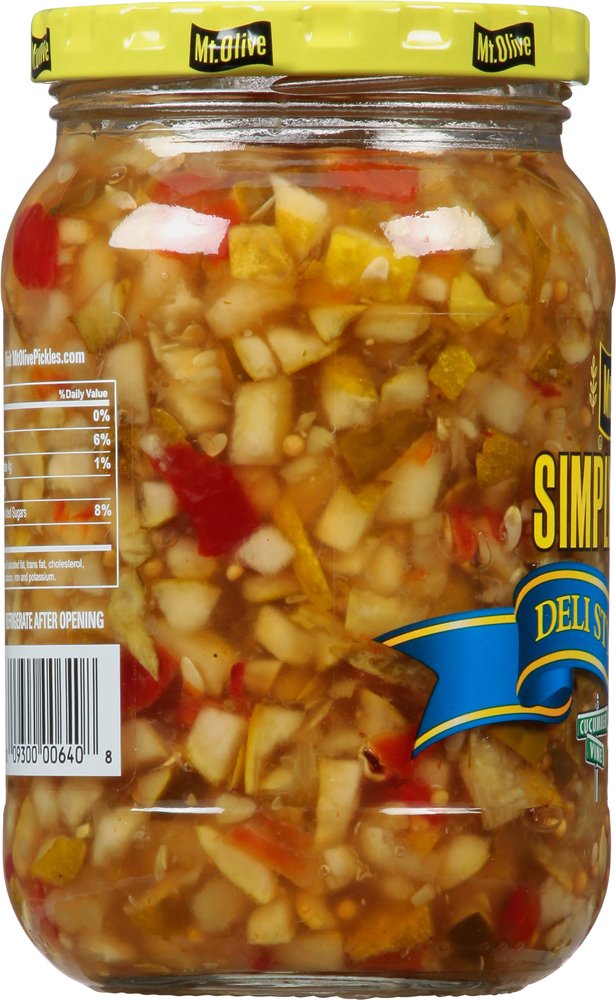 Mt Olive Simply Relish, Deli Style SweetPlanogramLeft