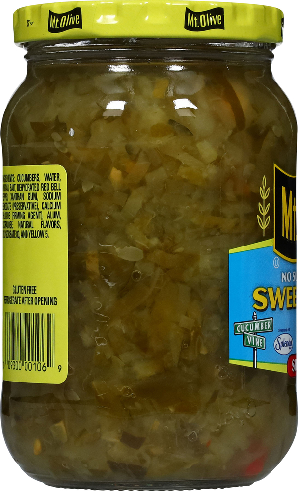 Mt Olive Pickles, No Sugar Added, Sweet RelishPlanogramLeft