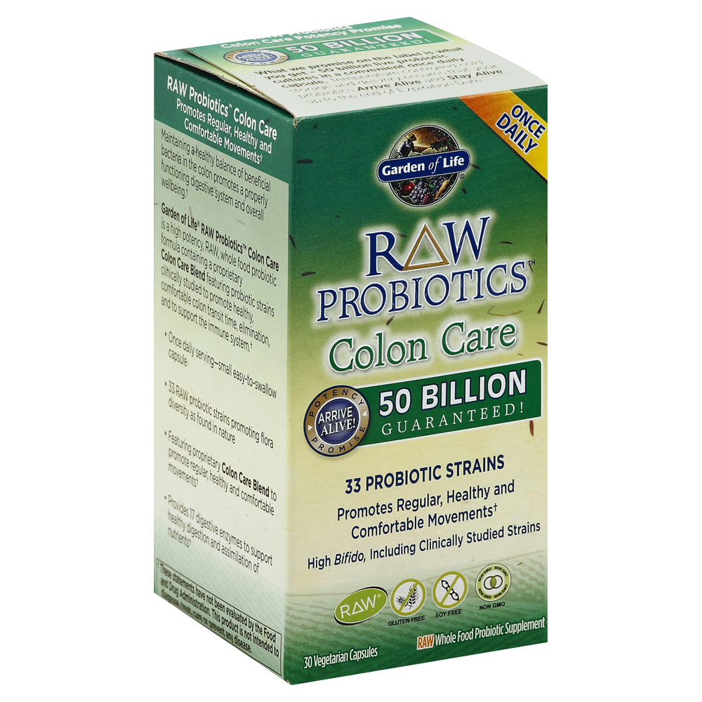 Garden Of Life Raw Probiotics Colon Care, Vegetarian Capsules-Main