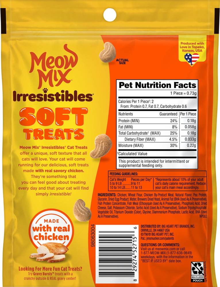 Meow Mix Irresistibles Soft Chicken Cat Treat