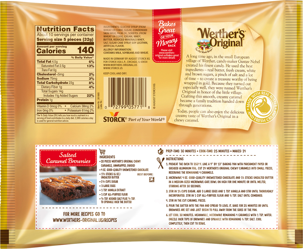 Werther's Original Candy, Chewy Caramels-Planogram-Back