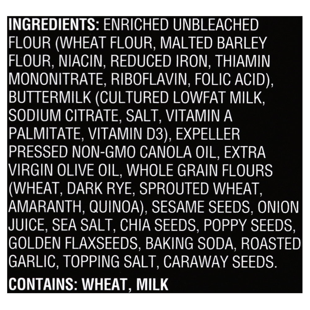 Nob Hill Trading Co. Everything Cracker CrispsIngredients