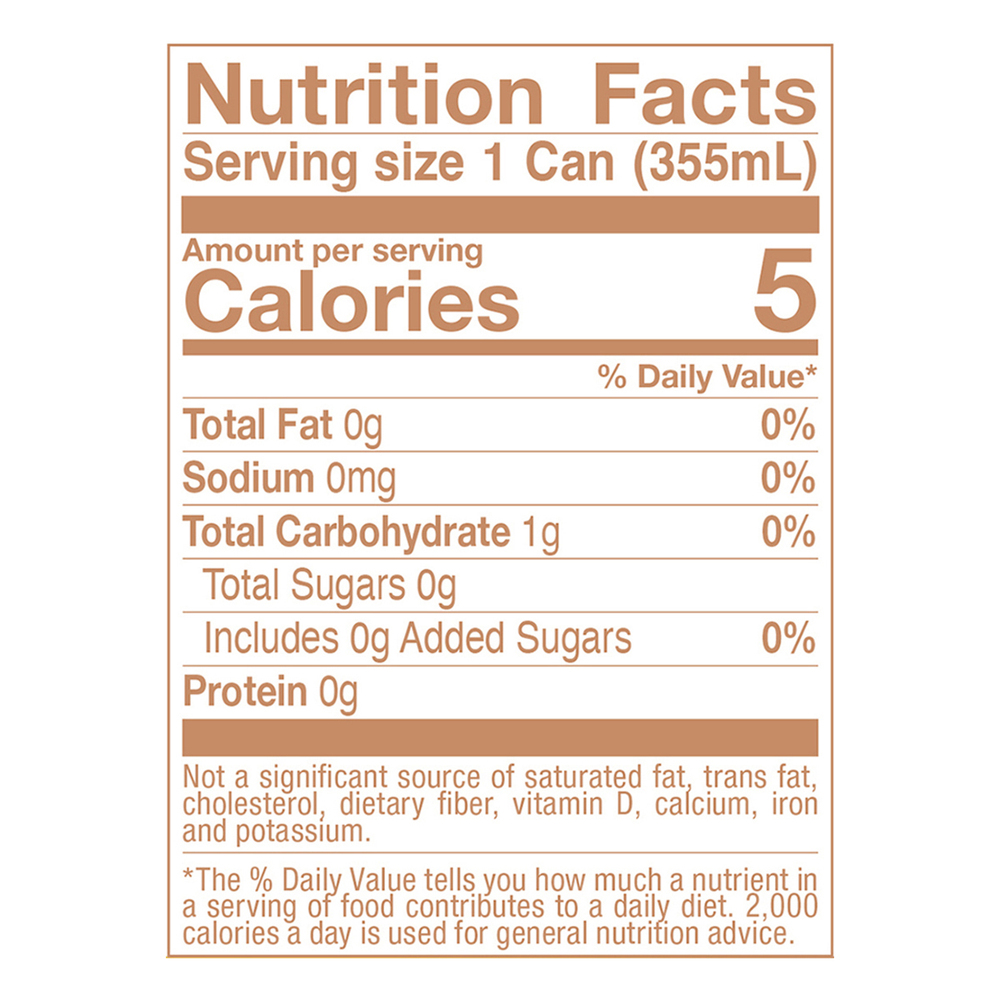 Spindrift Sparkling Water, Half Tea & Half Lemon, UnsweetenedNutrition