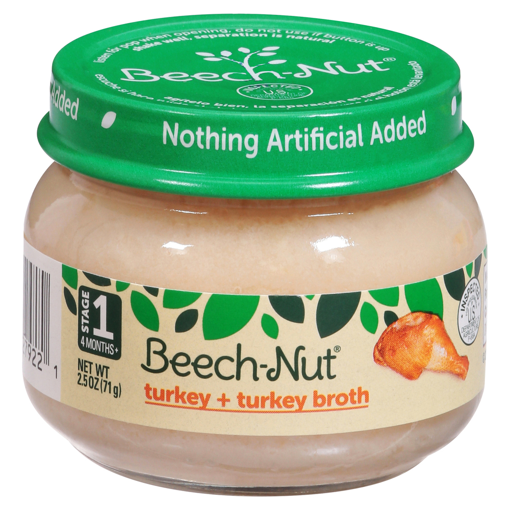 Beech Nut Baby Food Turkey Turkey Broth Stage 1 4 Months