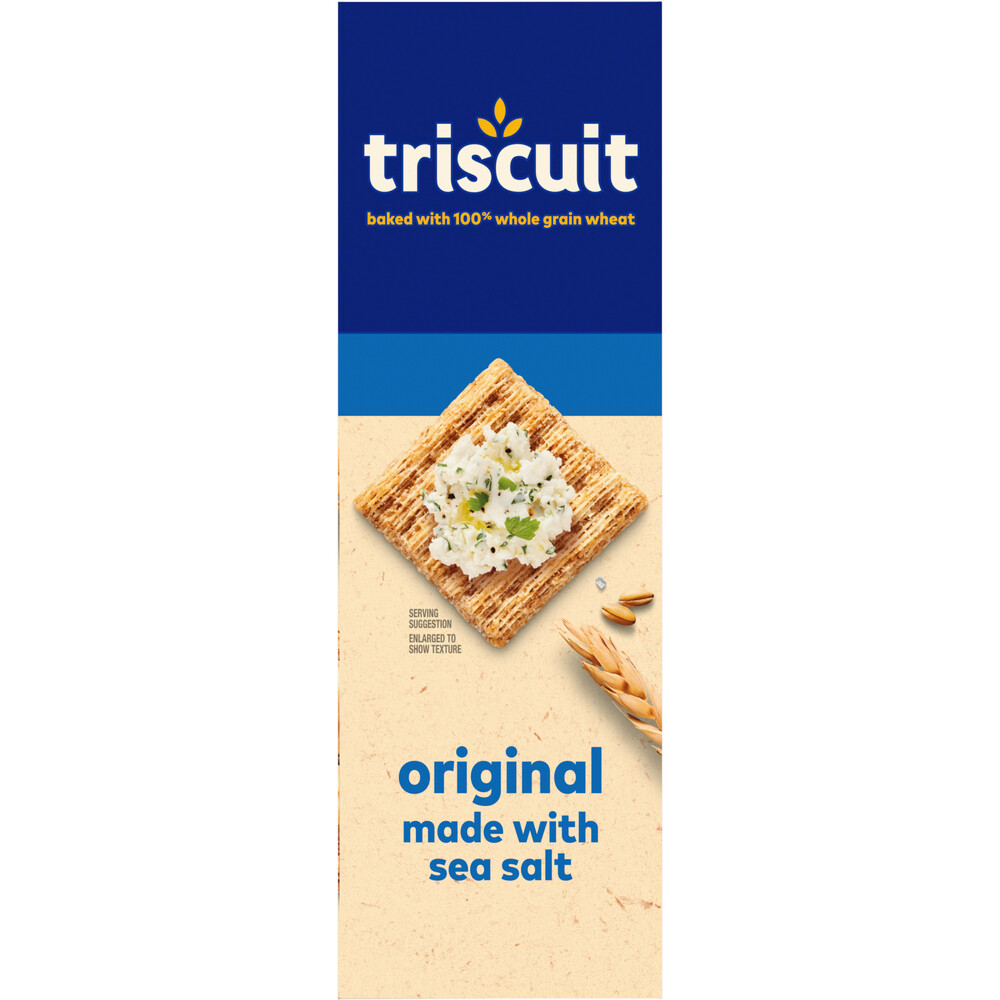 TRISCUIT Triscuit Original Whole Grain Wheat Crackers, Vegan Crackers